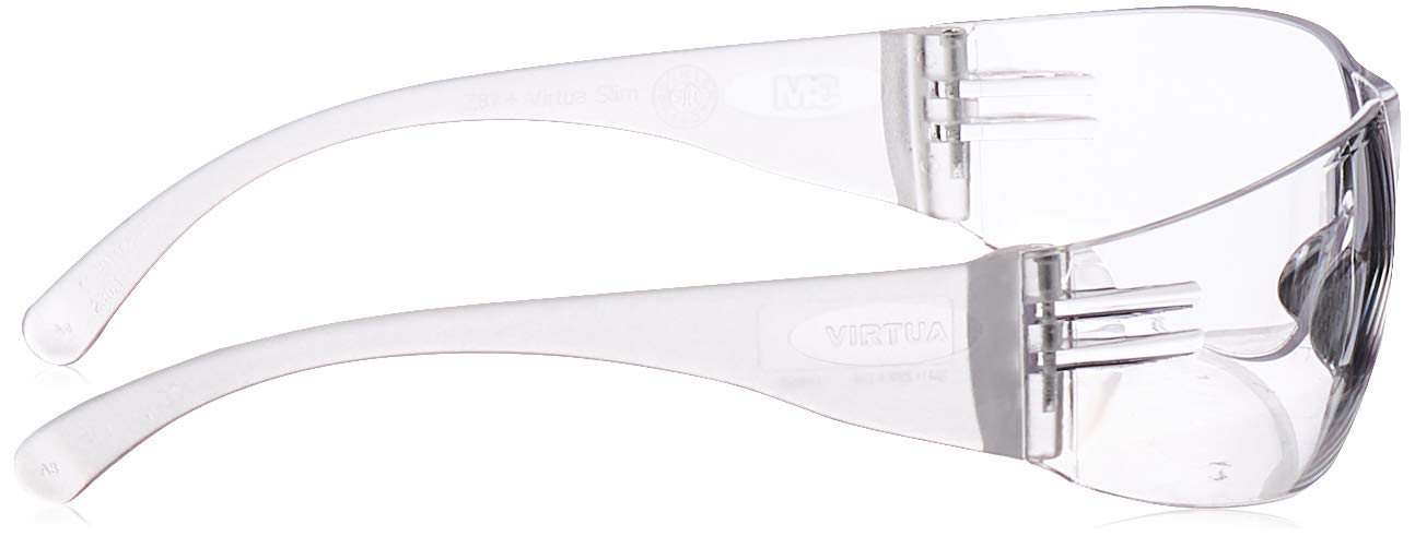 3M Virtua Slim Fit Safety Glasses, Anti-Scratch / Anti-Fog, Clear Lens, 71500-00008 - Image 4