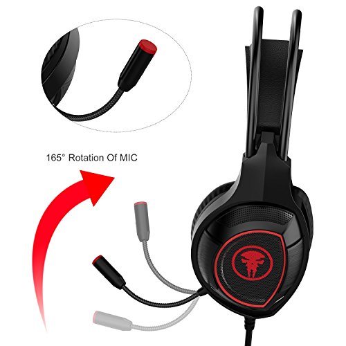 Profession Stereo Gaming Headset - KSHOP Surround Sound Gaming Headphone for PS4, Xbox One Nintendo Switch (Audio) PC,with LED Light Noise-canceling Microphone Soft Memory Earmuffs for Laptop