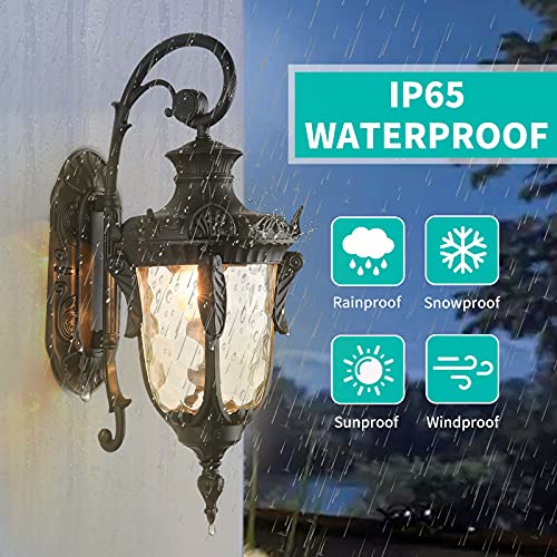 LONEDRUID Outdoor Wall Light Fixtures Black 20.47" H Exterior Wall