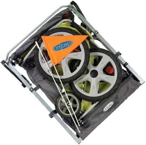 instep single seat and double seat foldable tow behind bike trailers