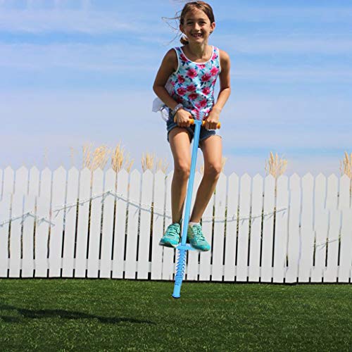 Jinjin Pogo Sticks Hopping Toys Balance Sports Trainer Outdoor Sports Bouncing Rod for Ages 5 & Up 15kg-35kg / 33-77 pounds (Blue) - Thumbnail 3