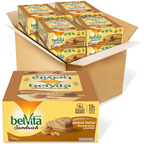 belVita Peanut Butter Sandwich Breakfast Biscuits, 8 Count per Box, 14.08 Oz, Pack of 8 Pricepulse