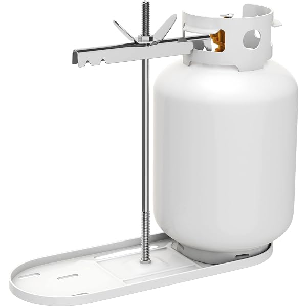 Amazon.com: RVMATE RV Dual Propane Tank Mounting Rack for 30 lbs Tanks,  White, for Travel Trailer Hitch Frame : Automotive