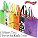 Bonison 12 PC Halloween Theme Bag for Trick or Treat.