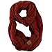 C.C Confetti Soft Chunky Pullover Knit Long Loop Infinity Hood Cowl Scarf Wine by SK Hat Shop