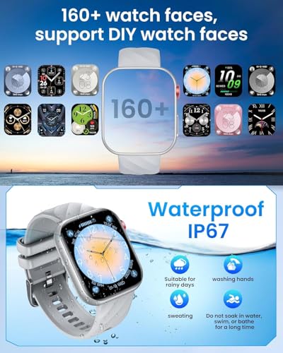 Smartwatch Men's Smart Watch with ECG+HRV: 50 cm AMOLED Smart Watch with Bluetooth Calls Blood Pressure BIM Temperature Bracelet Activity with 24H Sleep Heart Rate Monitor Compatible Android iOS