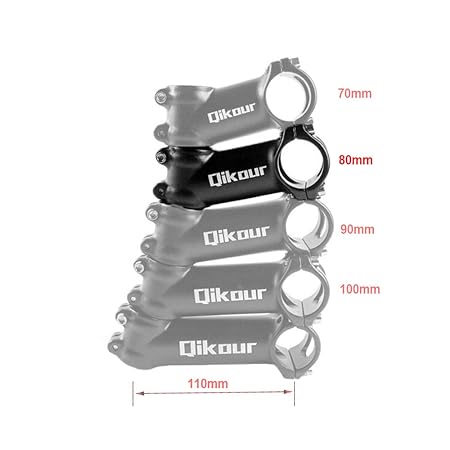 San Zhi MTB Fahrrad Vorbauten 17 Grad 31,8 mm Aluminiumlegierung Mountainbike Lenker Vorbau Schwarz