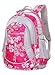 JiaYou Girl Flower Printed Primary Junior High University School Bag Bookbag Backpack(1# Rose,19 L)