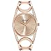 ETEVON Women’s Quartz Rose Gold Wrist Watch with Simple Dial Style and Round Hollow Bracelet Water Resistant, Fashion Luxury Dress Watches for Women (Rose Gold)