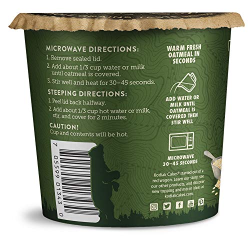 Kodiak Cakes Instant Oatmeal Cups Maple & Brown Sugar High Protein