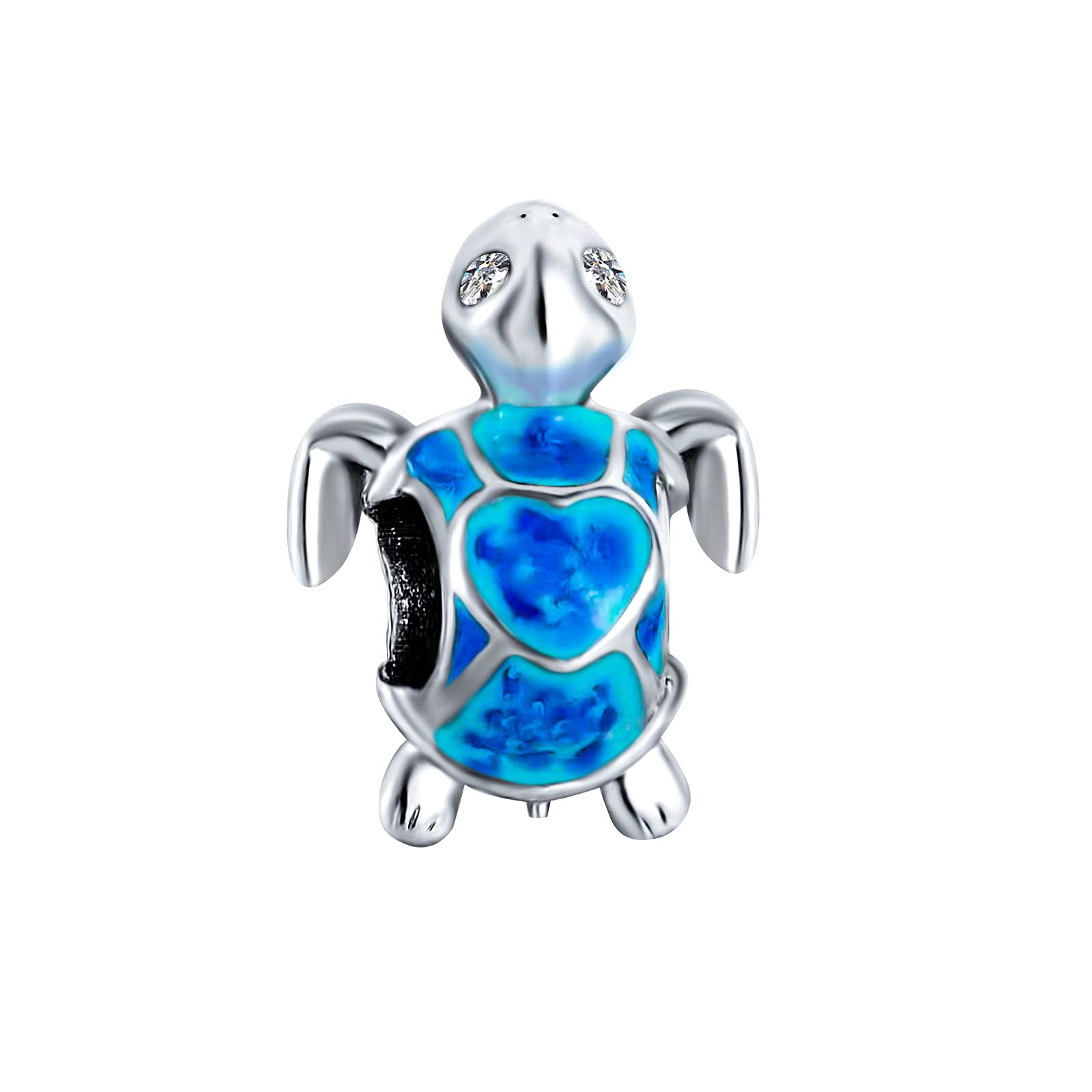 KunBead Jewelry Blue Sea Turtle Nomination Tortoise Bead Charms fit Bracelets