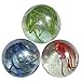 Enormous Glass Lustered Spaghetti Marble - 50mm with Stand - Colors Vary by House of Marbles