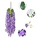 Luyue Wisteria Artificial Flowers 4.6ft Hanging Flowers Garland Vine for Wedding Party Home Decoration in Light Purple
