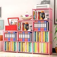 Flyerstoy 9-Cubes Bookcase,DIY Adjustable Cabinet Bookshelf,Kids Office Bookshelf Closet Shelf Home Furniture Storage