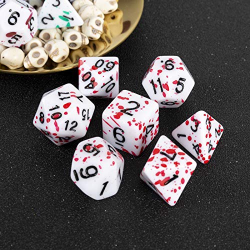 4 Sets Irregular Ink Splash Polyhedral DND Dice for RPG MTG Table Game Dice Dungeons & Dragons Role Playing Gaming Dice, with 4 Colors (28 Pieces) 1