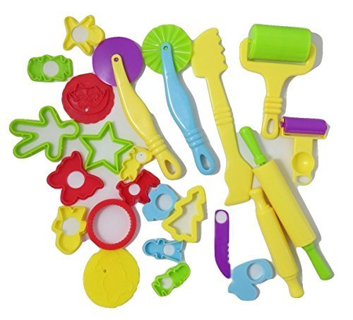 Strokes Art Durable Clay and Dough Tools 24 Piece Set Animal Shapes - Create Hours Of Creativity - Ages 3 & Up