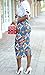Chellysun Women African Printed Skirt Knee Length Midi Pencil Skirt Slim Fit Skirt with Back Slit