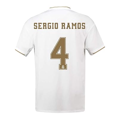 Real Madrid Soccer Jersey #4 Sergio Ramos, XL, White Finland Ubuy