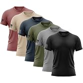 Patriot Crew Men&rsquo;s Standard Issue Flag T-Shirt, Patriotic American Graphic Tee, Soft Cotton Blend Crewneck (6-Pack)