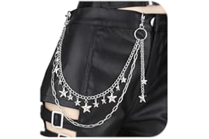 QWALIT Y2K Star Pants Chain for Men Jean Chains for Women Pocket Chain for Pants Biker Hip Punk Chains Y2K Jewelry for Women 