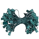 C9 Light Strand 100 FT for E17-12" Spacing, Outdoor