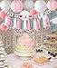 Pococo Premium Baby Shower Decorations for Girl: Party Supplies 55 Pieces Pink, White, Gray Extra Large Kit Includes 
