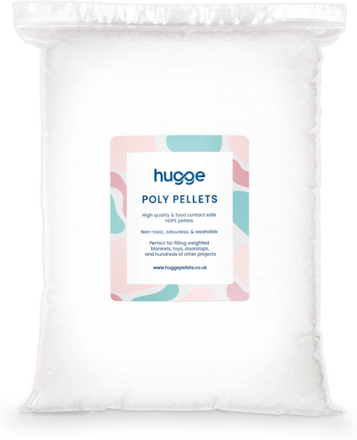 aSquared 2kg Plastic Poly Pellets - Packs from 0.5kg - 25kg - Weighted Blanket & Toy Stuffing