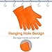 Toplus Oven Mitts, Up to 446℉ Heat Resistant Cooking Gloves - Insulated Grill Mittens Waterproof Silicone Kitchen Gloves with Hanging Hole, Non-slip Grip for Baking, BBQ, Grill