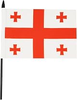 AZ FLAG Georgia Table Flag 5x8in 21x14 cm with Pole and Black Base view 2