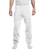 Jerzees 8 oz. 50/50 Fleece Sweatpants (973) White, L