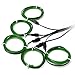 SOLMORE 5 X 1 Metre Neon Light EL Wire Waterproof LED Strip Electroluminescent DC 3V+ Driver + Splitter For Party Xmas Decoration (green)