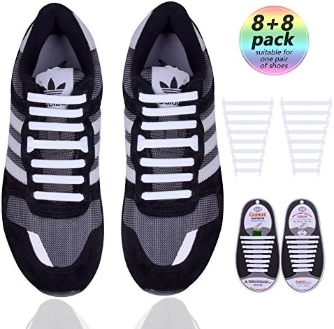 HiDreammy No Tie Shoelace-Elastics Silicone Durable Waterproof Laces Best in Sport Shoe Laces-Shoe Ties for Kid&amp;Adult-Ideal Quick Shoelaces for Sneakers,Running Shoes,Athletic Shoes-Fit for Most Shoes