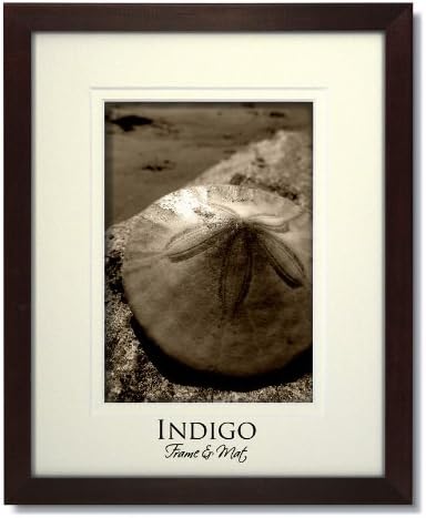SET of 3 - 11x14 Dark Walnut Wood Frames and Glass with Double Antique White/ Antique White Mats for 8x10.