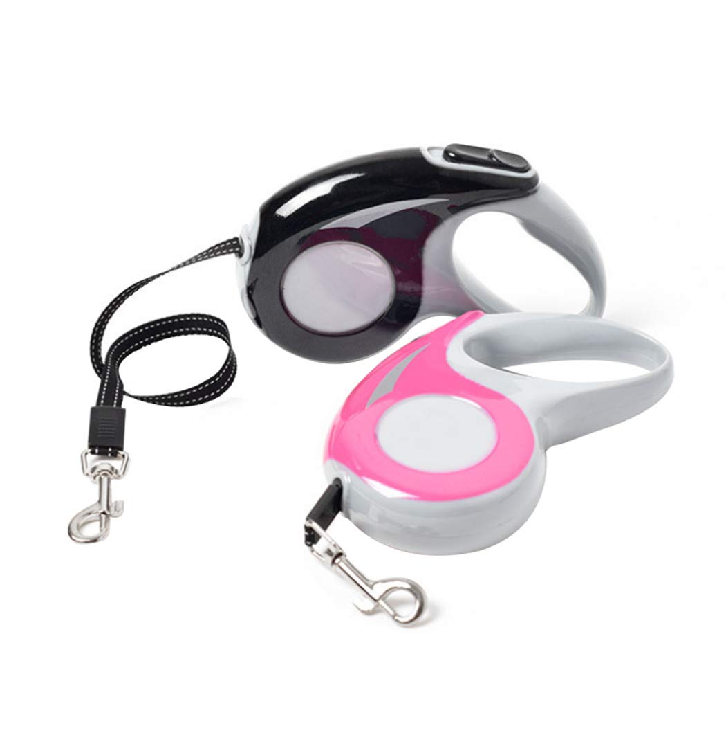 Duffire Traction Pet Artifact,automatic Shrinking Pet Belt 2PCS Running Automatic Shrink Belt