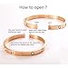 MVCOLEDY Jewelers Rose Gold Plated Bangle Bracelet All Zirconia Stone Stainless Steel Crystal Bangle Bracelets Women Jewelry Size 7