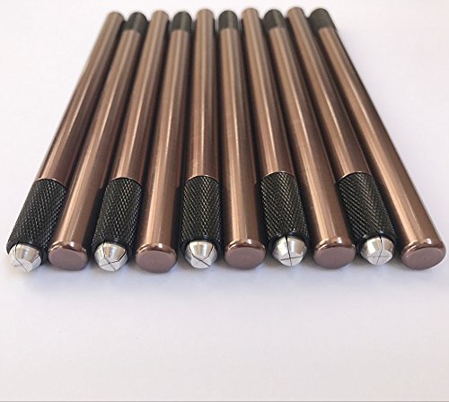 Stainless Steel Brows Microblading Tool 10Pcs Microblade Handle Permanent Makeup Supplies - QMYBrow