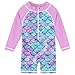uideazone Infant Toddler Baby Girls Colorful Fish Scale Mermaid One-Piece Swimwear Swimsuit Bathing Suit for 12-18 Months Pink