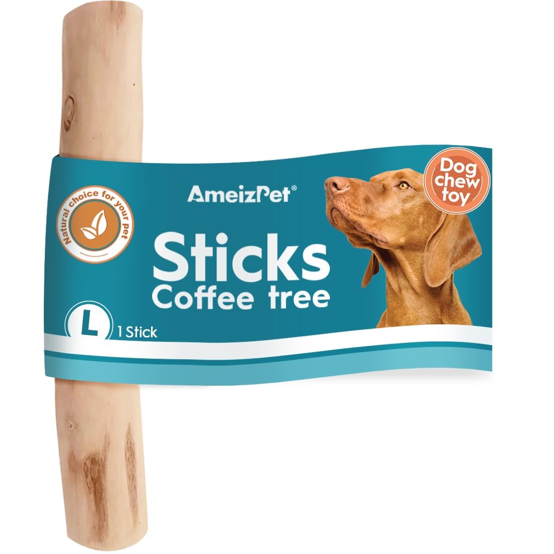 AmeizPet Coffee Tree Stick For Dog Chew Toy, Coffee Tree Root Dogs Chew - Durable Large Dog Wooden Chewing Stick, L Size
