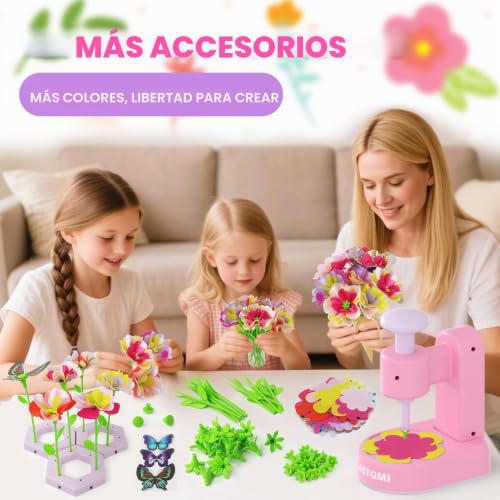 ASTGMI Flower Girls Craft Kit, DIY Flower Press Toys, Toys Gifts Birthday Kids School for 4 5 6 7 8 9 10 Years, Mother's Day Gift, Gift for Girls Christmas