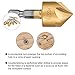Countersink Drill Bit, AMENVTOOL Countersink Drill Bit Set 6 Pcs 1/4'' Hex Shank HSS 5 Flute Countersink 90 Degree Center Punch Tool Sets For Wood Quick Change Bit 6mm-19mm Best Gift of Father's Day