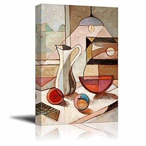 Abstract Oil Painting of Still Life with Pitcher...