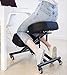 Sleekform Adjustable Seat Angle and Height Kneeling Chair, Ergonomic Posture Stool Chairs for Office and Home - Thick Comfortable Cushions, Wheels