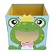 NEWSTYLE Foldable Kids' Toy Storage Bin Box - Cartoon Children Toys Chest and Closet Organizer - Simling Frog