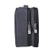 BUBM Electronic Organizer, Double Layer Travel Gear Bag for Cables, Plugs, Flash Hard Drive, Power Bank and More--a Sleeve Pouch for iPad (Large, Dark Blue)