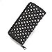OURBAG Cool Fashion Women Punk Style Spike Handbag Rivet Studded Long Wallet Phone Bag Black Medium
