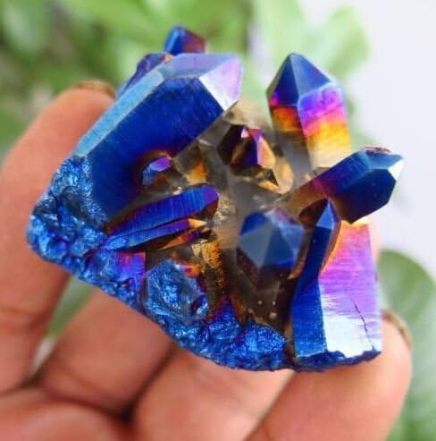 Amazon Com Crystal Agate1 4pound Rainbow Flame Aura Quartz