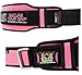 Grip Power Pads Women's Weight Lifting Belt Gym, Fitness, Bodybuilding Squats, Lunges, Deadlift, Powerlifting Weightlifting Pink, Purple (Pink, Medium)