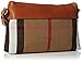 Burberry Small Canvas Check and Leather Clutch Bag - Saddle Brown