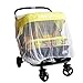 Baby Mosquito Mesh Insect Bug Netting Buggy Cover for Twin/Double Jogging, Pushchairs,Tandem Strollers, Prams, Bassinet and Car Seats,Fly Screen Netting Provides Complete Children Protection