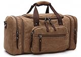 Kenox Oversized Canvas Travel Tote Luggage Weekend Duffel Bag